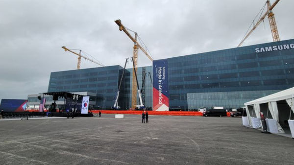 삼성전자가 미국 텍사스주 테일러에 건설하고 있는 반도체 공장. /삼성전자