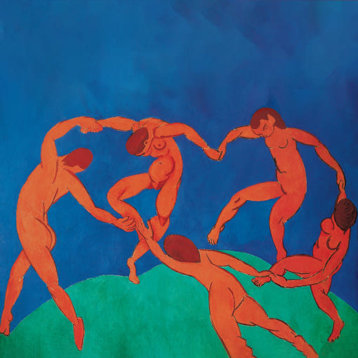 반듯함을 추구하기 위해 술을 마셨고, 삐딱한 현실에 맞서 거꾸로 삐딱한 시각으로 세상의 사람들과 어울려 행복한 성장을 위해 내 남은 날들 열정으로 살아 보려 합니다. 내게 주어진 환경과 여건이 삐딱했기 때문에 삐딱하게 맞섰는지 모릅니다. 앞으로도 계속 삐딱하게 살고 싶습니다. 그러나 그 최종 목적지는 앙리 마티스의 그림처럼 이웃들과 함께 춤추고 나누는 북극성이 될 겁니다. /그림=앙리 마티스, Dancing II