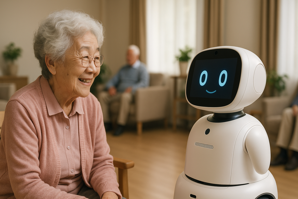 시니어 주거시설에 AI 돌봄 로봇이 도입되는 사례가 나타나고 있다. 복약 알림, 말벗 등 생활·정서 지원 기능을 갖춘 로봇이 실제 거주 환경에서 장기간 실증·체험되는 것이다. 기능과 안전성, 지속 사용 여부를 검증하려는 목적이다. /챗GPT