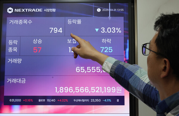 서울 여의도 넥스트레이드 본사 전광판 /연합뉴스 