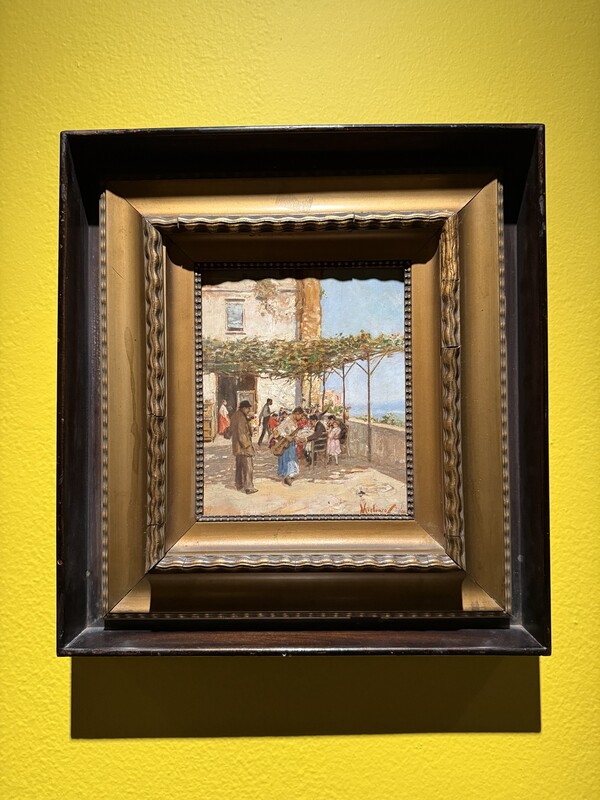 4부에 전시된 나폴리 남부 화가들이 포착한 자연과 도시, 일상의 삶. 빈첸초 밀리아로(1858-1938) /야외 트라토리아