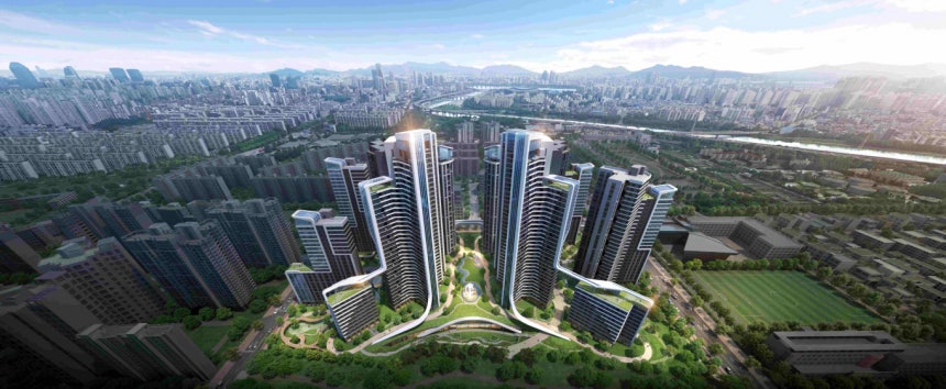 삼성물산 건설부문(이하 삼성물산)이 지난 23일 하루 만에 총 9126억원의 도시정비사업 수주액을 확보했다. 사진은 개포우성7차 사업지에 조성되는 래미안 루미원 조감도 /삼성물산