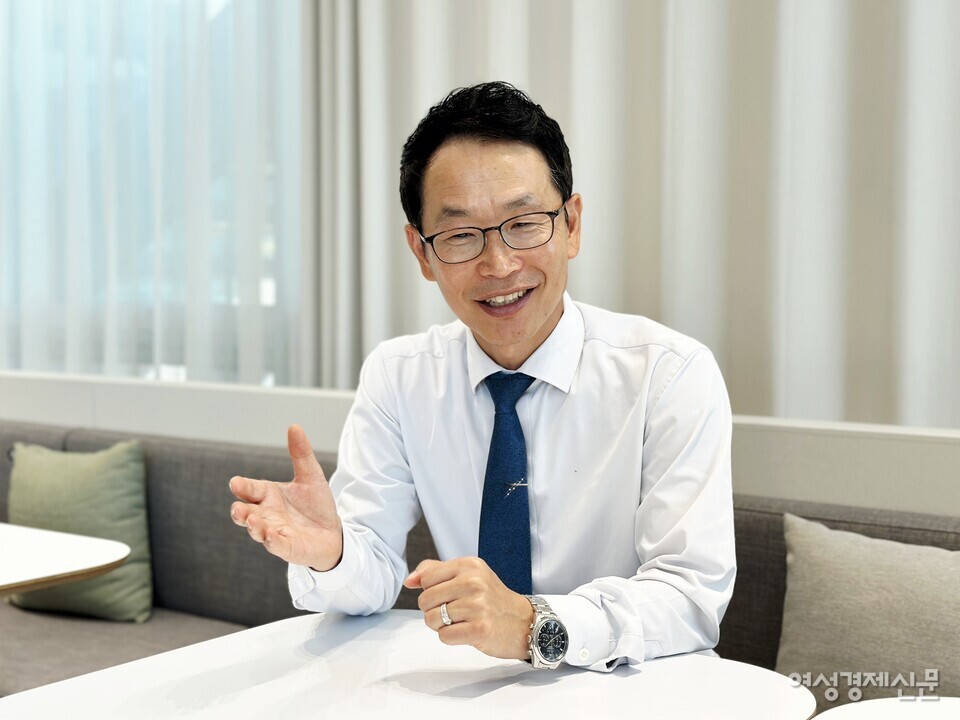 김동원 대표는 "어르신이 대화를 많이 하는 데 중점을 두고 그 대화를 분석·예측하는 인공지능을 만드는 데 주력했다"고 말했다. /김정수 기자