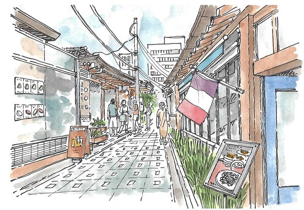 익선동 골목 /그림=손웅익