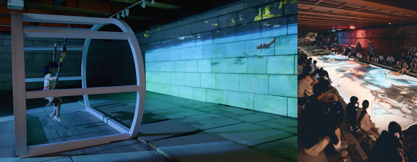 청계천 광교갤러리에서는 미디어아트와 설치작품이 어우러지는 야외 전시가 펼쳐지고 있다. /사진=한국국제교류재단