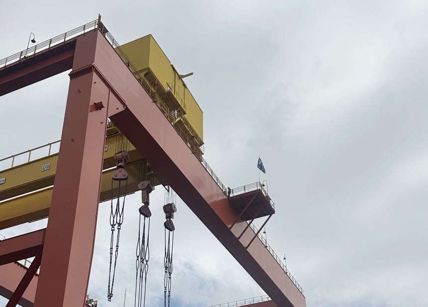 크레인서 고공 농성 돌입한 HD현대중공업 노조지부장 /HD현대중공업