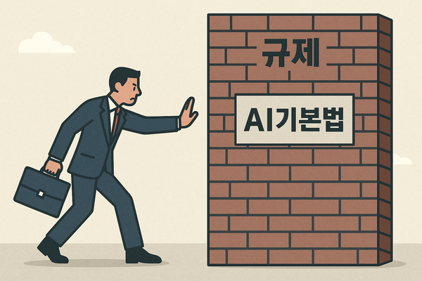 유럽연합(EU)에 이어 세계 두 번째로 제정된 '인공지능(AI) 기본법'의 규제 기준이 공개됐다. /챗GPT 생성 이미지