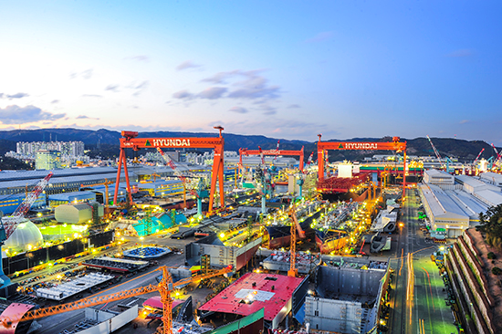 HD현대중공업 조선소 야경 /HD현대중공업