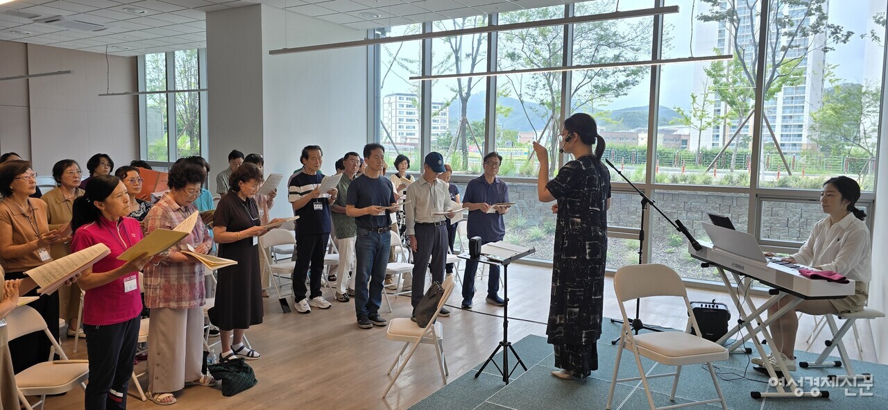 라우어 합창단 연습광경/권혁명 제공