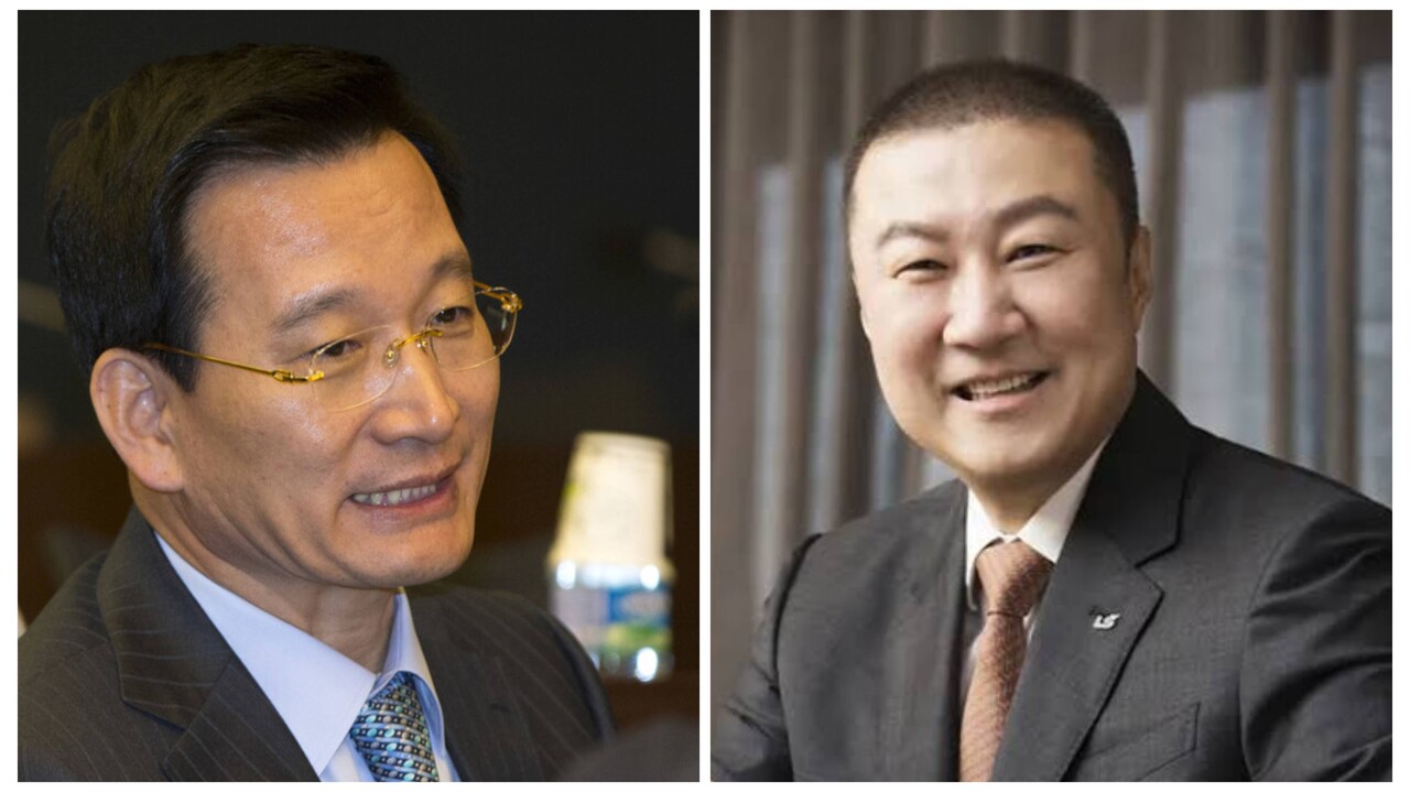 김상열 호반그룹 회장과 구자은 LS그룹 회장 / 각 사