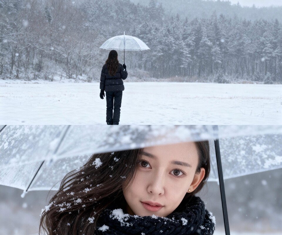 사진 한 장으로 AI 프로필을 만들어주는 '메이튜(Meitu)' 애플리케이션의 ‘눈내리는 밤’ 시리즈가 대유행 중이다. /허영주 크리에이터