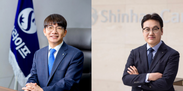 이영종 신한라이프 사장(왼), 박창훈 신한카드 사장 /각 사