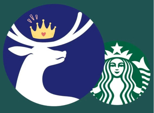 중국 루이싱커피와 스타벅스 로고 /바이두 캡처