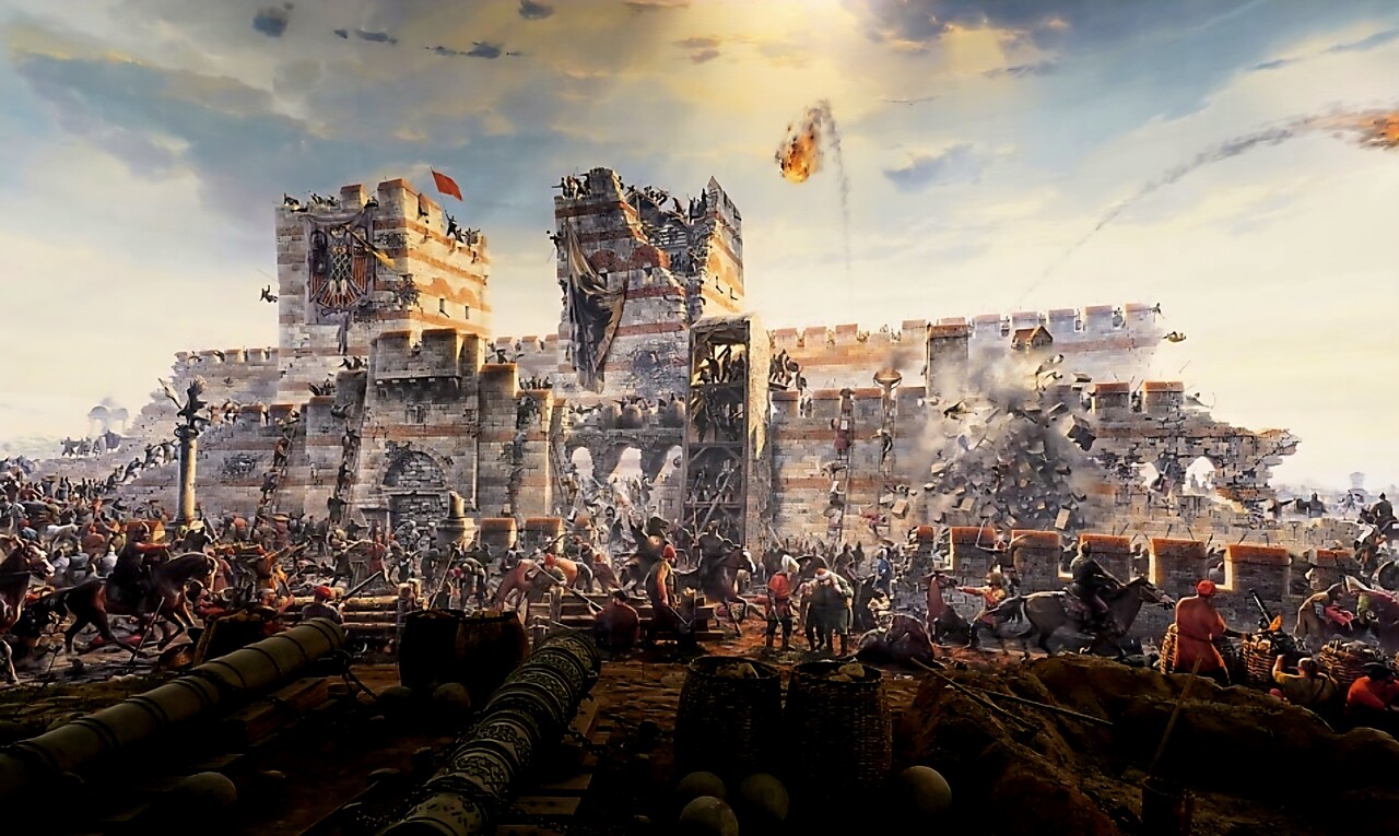 1453년 콘스탄티노플 함락을 그린 장면. 비잔틴의 성벽은 무너졌고, 신의 질서 위에 세워진 제국은 인간의 계산 앞에서 붕괴했다. 오늘의 비트코인 시스템이 맞닥뜨린 위기도 다르지 않다. / 파노라마 1453 박물관