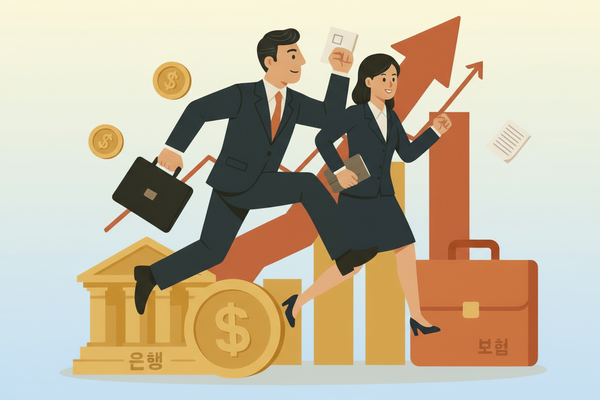 배당소득 분리과세 최고세율을 기존 35%에서 25%로 대폭 인하하는 방안이 논의되며 금융·지주사 관련 종목이 우상향하고 있다. /챗GPT