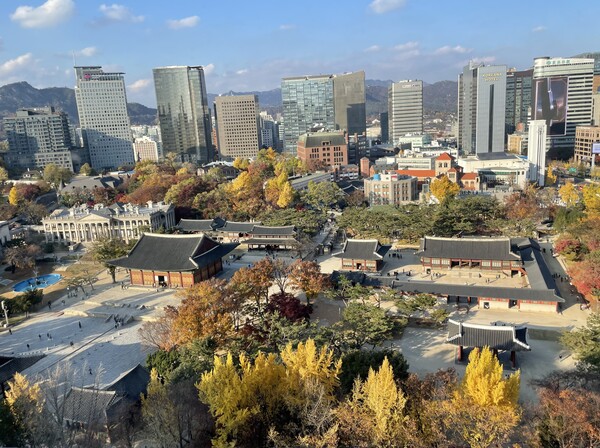 정동전망대에서 내려다 본 서울의 가을 /사진=김지현