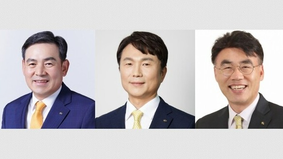 왼쪽부터 김성현 KB증권 대표, 구본욱 KB손해보험 대표, 이홍구 KB증권 대표 / 각 사 