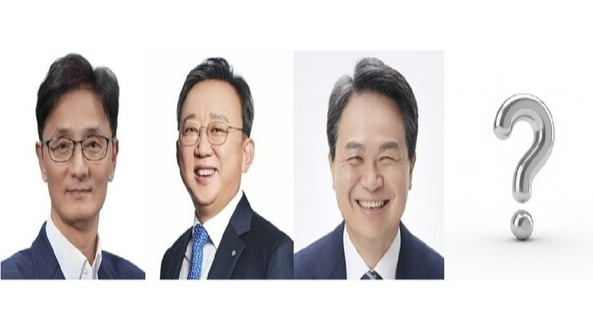 왼쪽부터 이선훈, 정상혁, 진옥동 후보 / 각 사