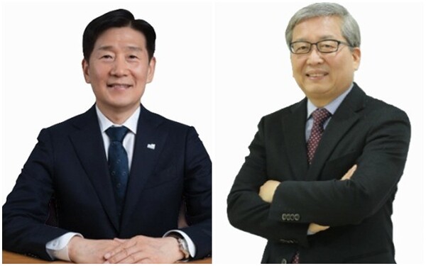 35대 한국사회복지협의회 회장 선거에 출마한 (왼쪽) 기호 2번 김현훈 후보, (오른쪽) 기호 1번 정무성 후보 /각 후보